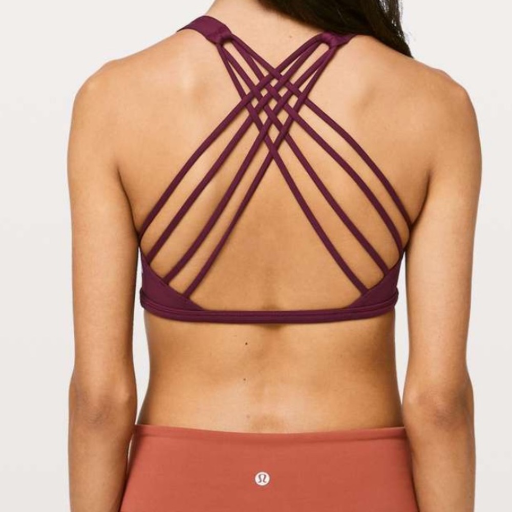 lululemon free to be sportsbra deep ruby
